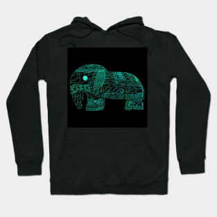 jade elephant ecopop pattern Hoodie